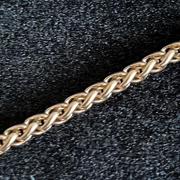 Gold rose amethyst drop tear pendant chain necklace - Picture 6 of 8